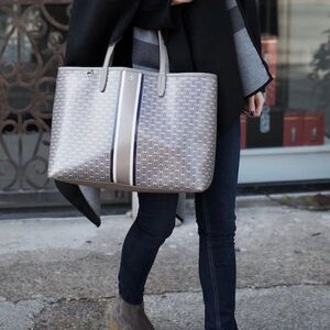 Tory Burch Gemini Link Tote Beige Large